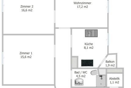 Wohnung Leverkusen Opladen - 3 Zimmer, 75 m&sup2;, 960&euro; | Angebot:25284234