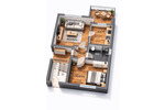 Etagenwohnung Düsseldorf Rath - 2 Zimmer, 50 m&sup2;, 209.000&euro; | Angebot:26886908