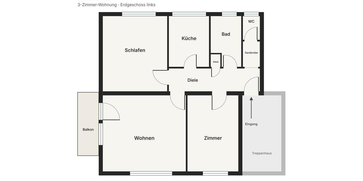 Erdgeschoßwohnung Solingen Central - 3 Zimmer, 73 m&sup2;, 700&euro; | Angebot:27567589