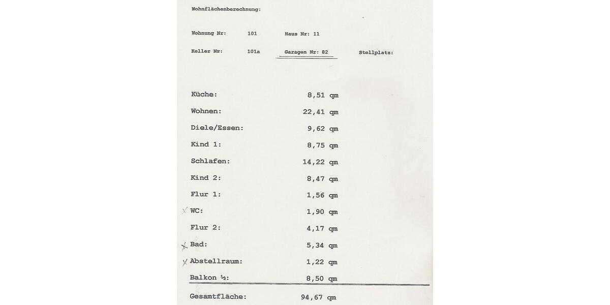 Schöne Etagenwohnung 94 qm mit Garagenstellplatz 4 zimmer