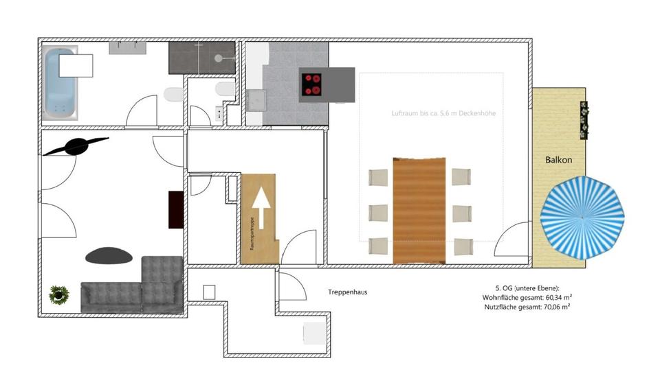 Maisonettenwohnung Köln Innenstadt - 3 Zimmer, 86 m&sup2;, 574.500&euro; | Angebot:25634499