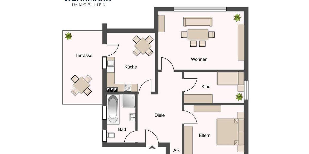 Etagenwohnung Bergheim Fliesteden - 3 Zimmer, 125 m&sup2;, 399.000&euro; | Angebot:26758822