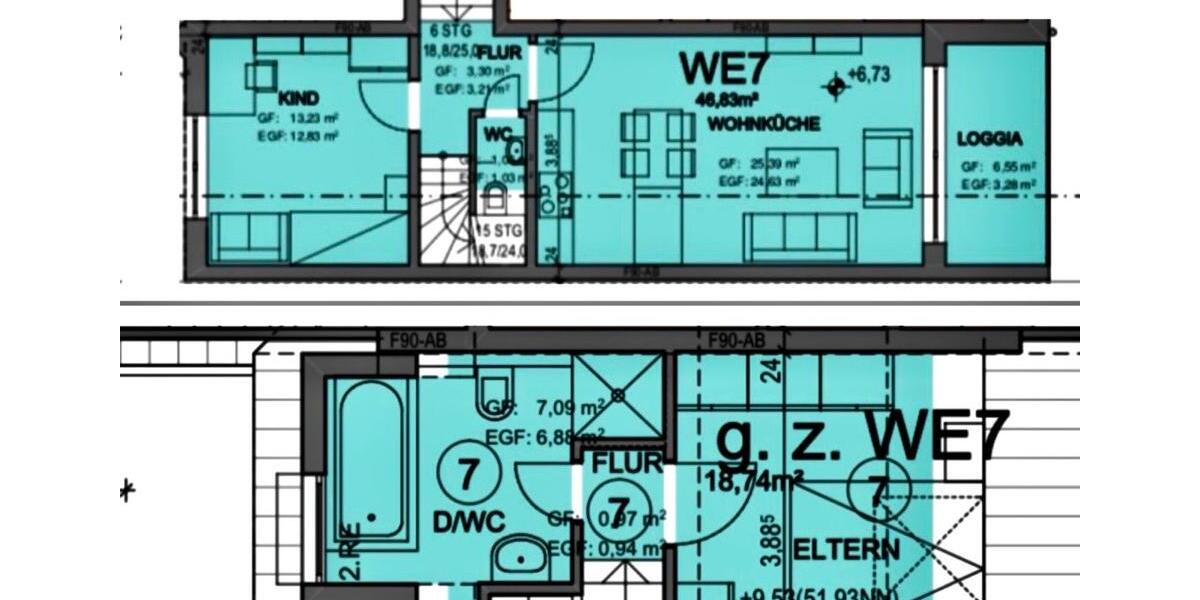 Exklusive Maisonette Eigentumswohnung am Rhein in Köln 3 zimmer