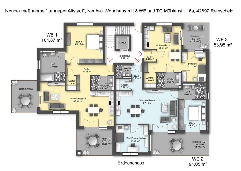 Altersruhesitz, Neubaumaßnahme „Lenneper Altstadt zimmer