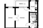 Etagenwohnung Köln Rodenkirchen - 2 Zimmer, 55 m&sup2;, 1.050&euro; | Angebot:25377625