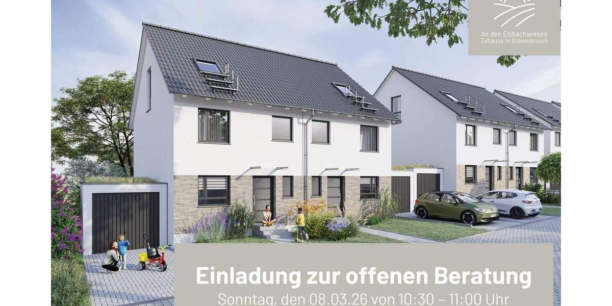 Doppelhaushälfte Grevenbroich Elsen - 5 Zimmer, 132 m&sup2;, 595.900&euro; | Angebot:24033754