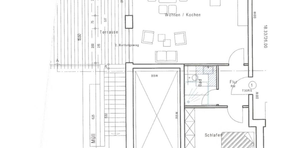 Terrassenwohnung Bergisch Gladbach Paffrath - 2 Zimmer, 65 m&sup2;, 995&euro; | Angebot:25444810