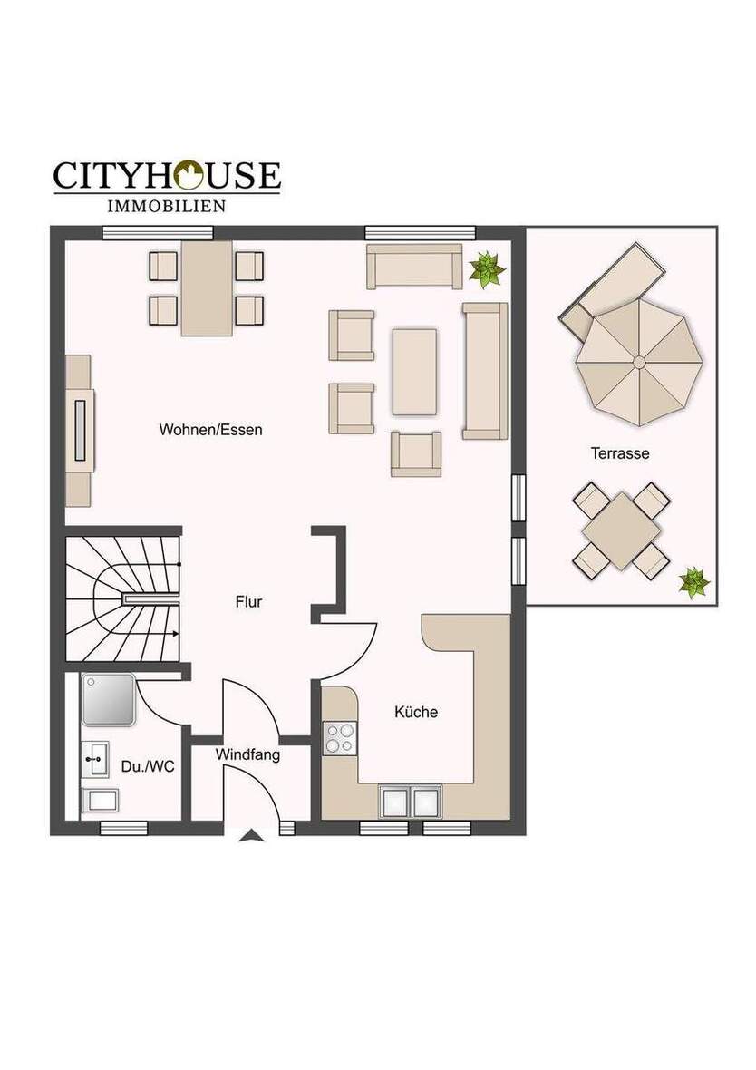 CITYHOUSE: Schöne Doppelhaushälfte mit großem Garten, Hobbyraum Souterrain, Keller, Terrasse 4 zimmer