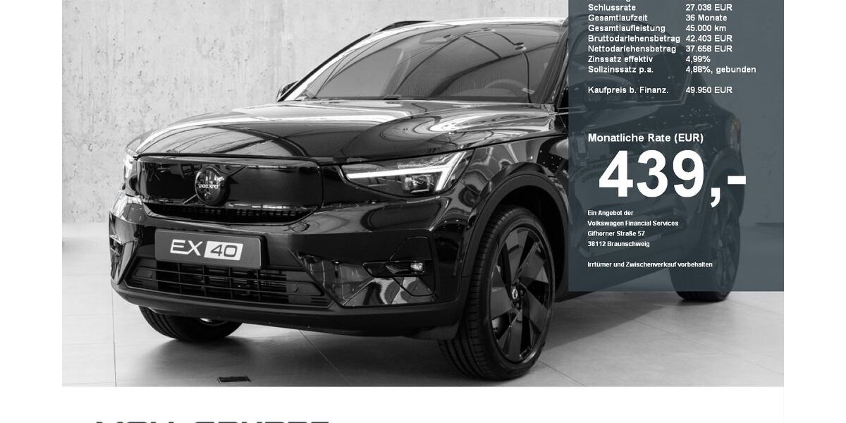 Volvo EX40 1.500 km 47.950 &euro; Düsseldorf 40549