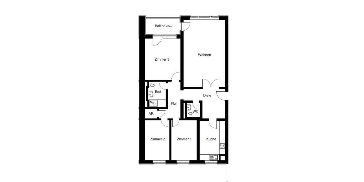 Etagenwohnung Köln Bayenthal - 4 Zimmer, 102 m&sup2;, 1.710&euro; | Angebot:25677110