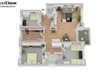 Geräumige 4-Zimmer-Wohnung in ruhiger Lage mit großem Gemeinschaftsgarten