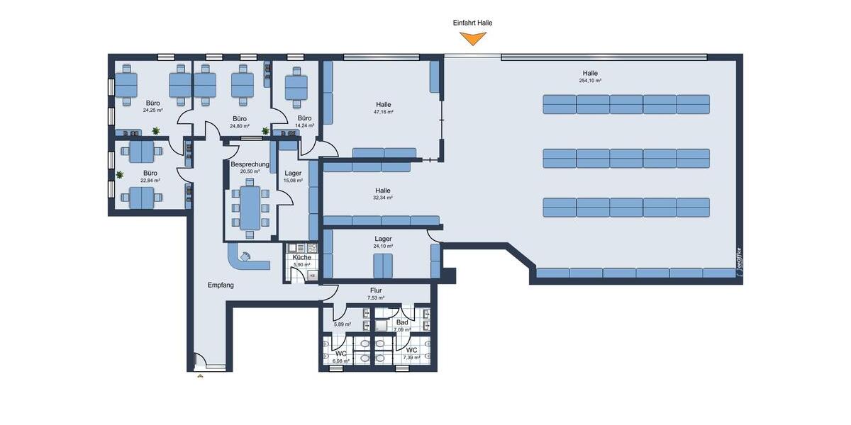 +++ 3473 - Gewerbehalle inkl. vier Büros und großflächigem Außenbereich in Toplage +++ zimmer