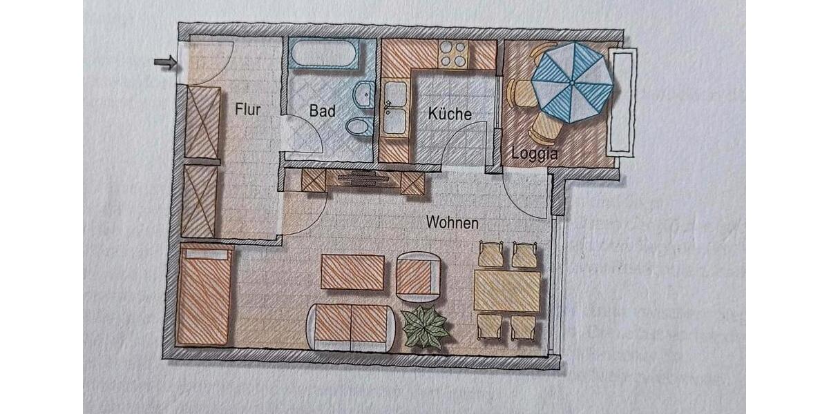 Etagenwohnung Troisdorf - 1 Zimmer, 42 m&sup2;, 130.000&euro; | Angebot:24853946