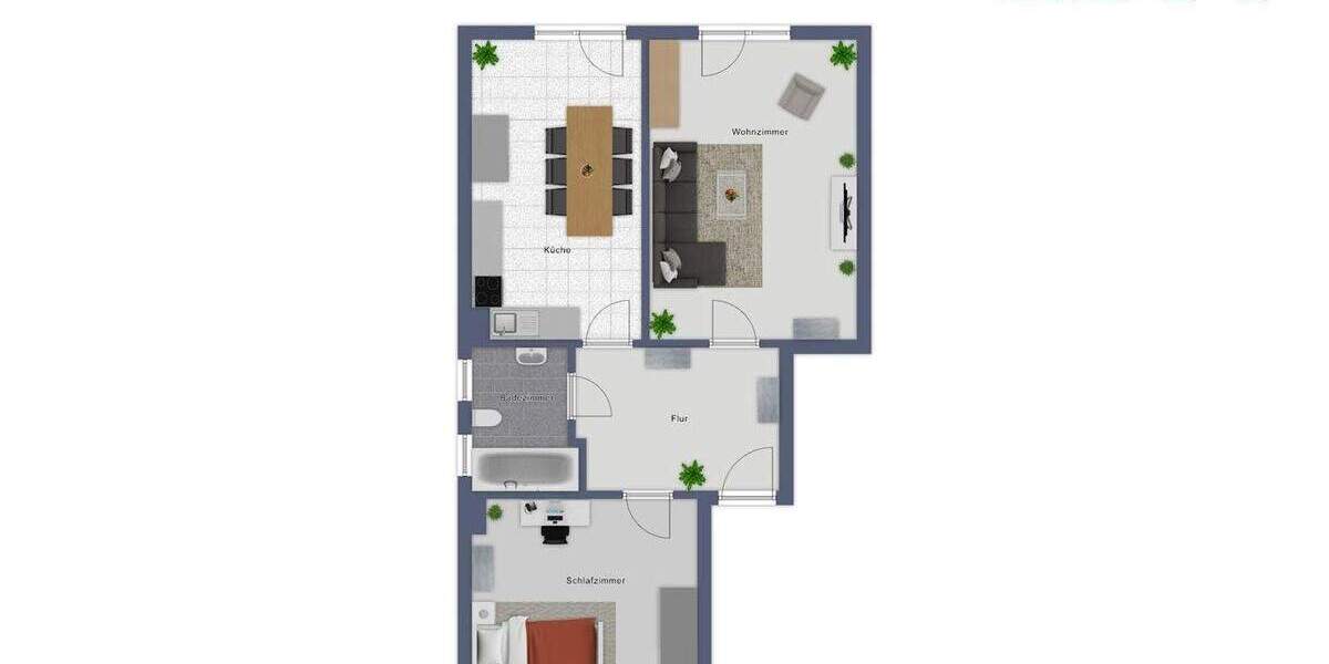 Kernsaniertes Schmuckstück mit hochwertigem Parkettboden 2 zimmer
