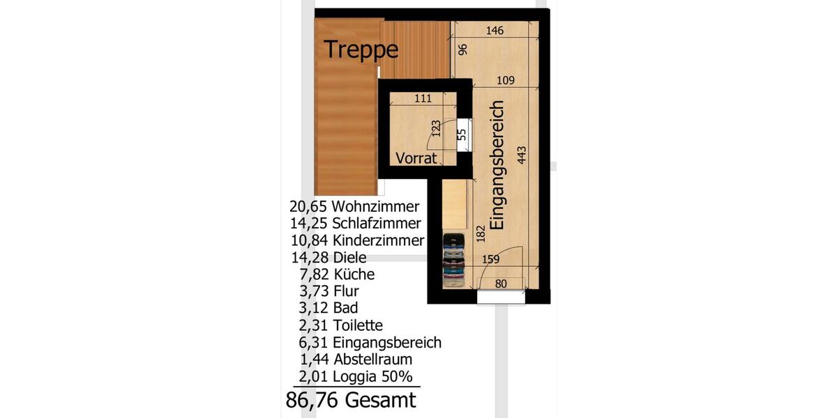 Etagenwohnung Neuss Reuschenberg - 3 Zimmer, 87 m&sup2;, 1.200&euro; | Angebot:26222248