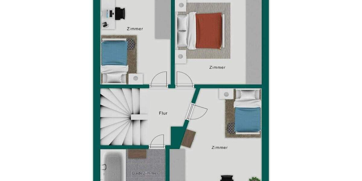 Reihenmittelhaus am Feldrand - großer Garten und Bezugsfrei 5 zimmer