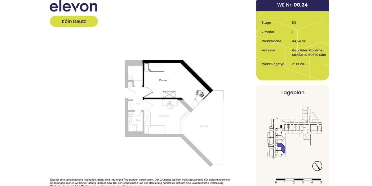 Möbliertes Zimmer in Männer-WG in zentraler Lage für Studenten und Azubis 1 zimmer