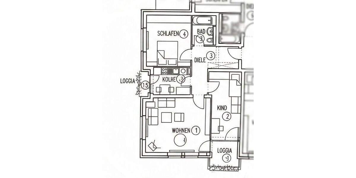 Etagenwohnung Neuss Grimlinghausen - 3 Zimmer, 75 m&sup2;, 299.000&euro; | Angebot:25566817