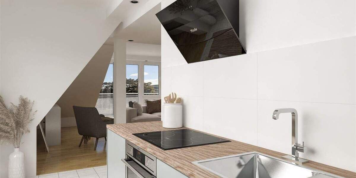 Wohnen mit Komfort - großzügiges Penthouse mit Kamin in Golzheim 3 zimmer