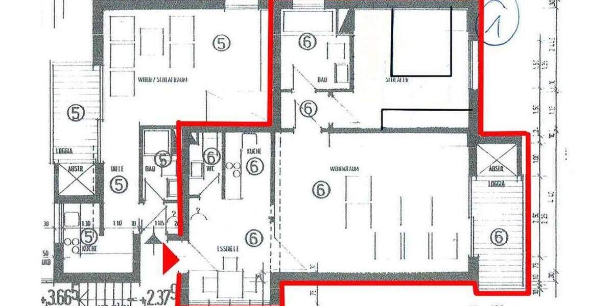 Etagenwohnung Köln Weidenpesch - 2 Zimmer, 63 m&sup2;, 1.020&euro; | Angebot:25728347