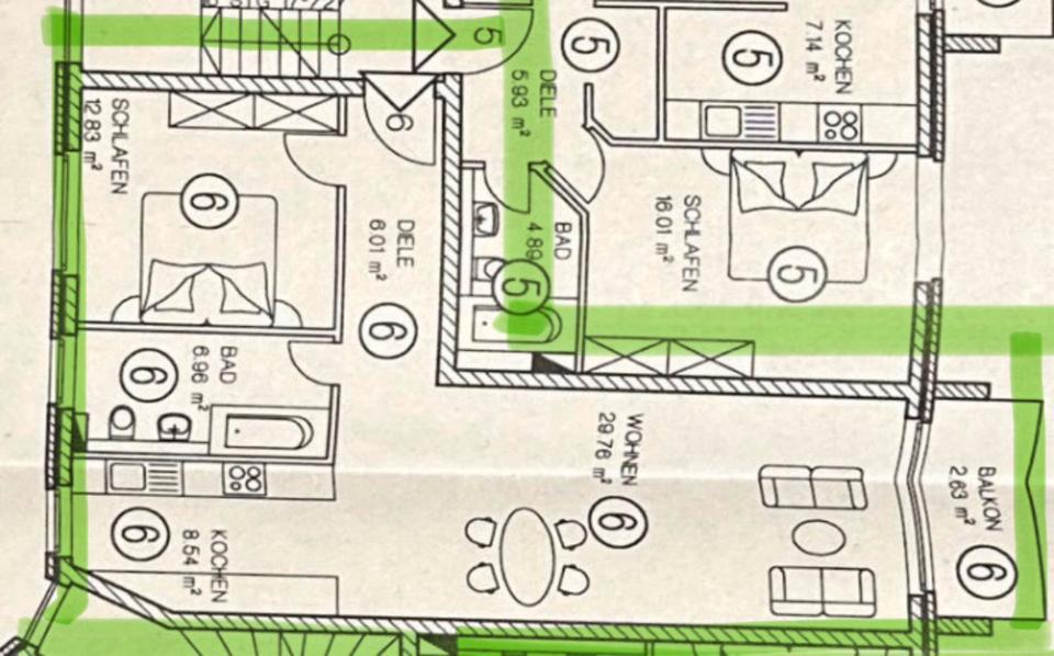 Etagenwohnung Neuss Gnadental - 2 Zimmer, 67 m&sup2;, 1.174&euro; | Angebot:25262504