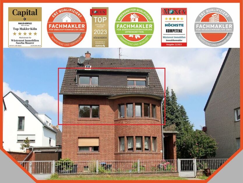 Stilvoll wohnen auf zwei Etagen – Maisonette-Wohnung mit 6 Zimmern, 2 Balkonen und Wintergarten in Hürth-Gleuel! 6 zimmer