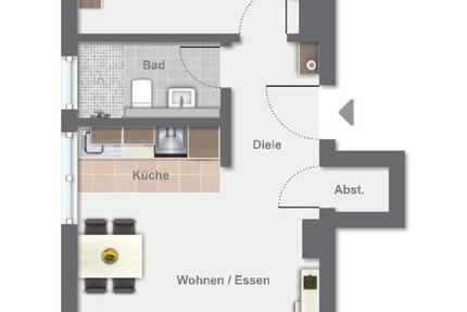 Wohnung Leverkusen Bürrig - 2 Zimmer, 52 m&sup2;, 650&euro; | Angebot:26358159
