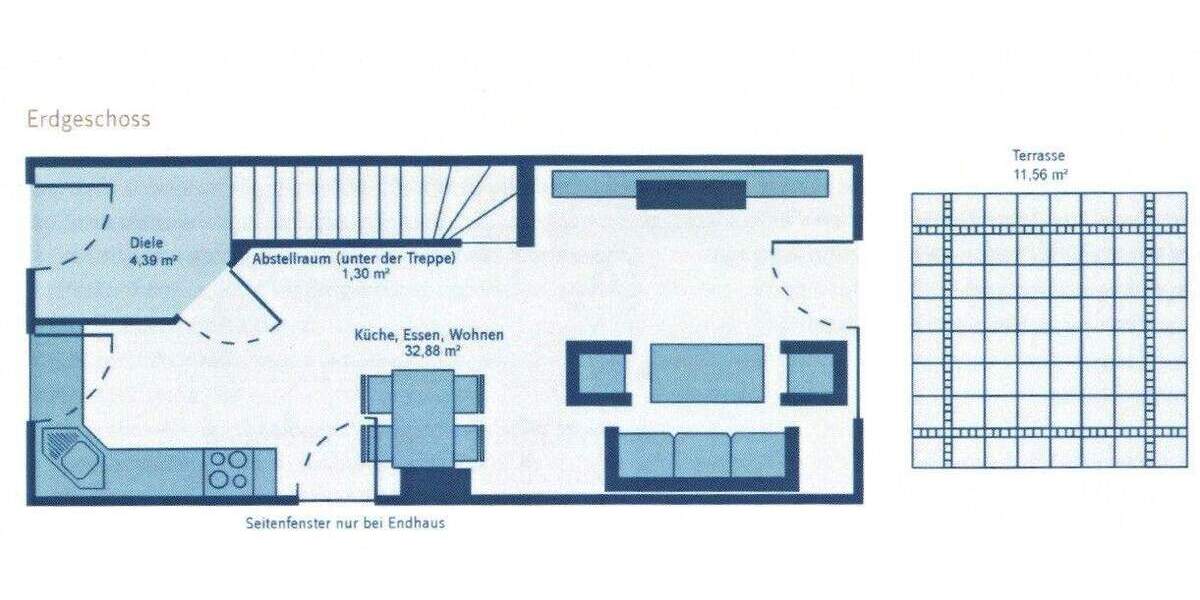 Reihenmittelhaus Düsseldorf Eller - 3 Zimmer, 81 m&sup2;, 439.000&euro; | Angebot:25472529