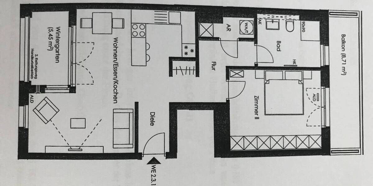 Etagenwohnung Köln Neustadt-Süd - 2 Zimmer, 68 m&sup2;, 469.000&euro; | Angebot:23962933