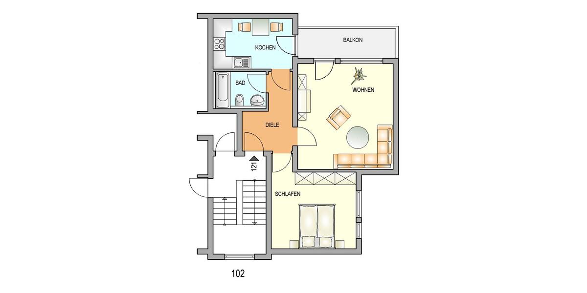 Gemütliche Wohnung am Kremenholl 2 zimmer