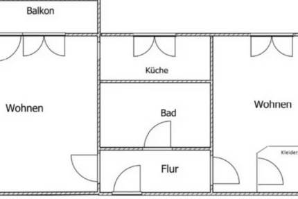 Schöne Single Wohnung mit ruhigen + sonnigem Balkon ins Grüne zimmer