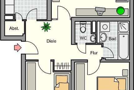 Wohnung Monheim Baumberg - 3 Zimmer, 90 m&sup2;, 1.029&euro; | Angebot:27365032