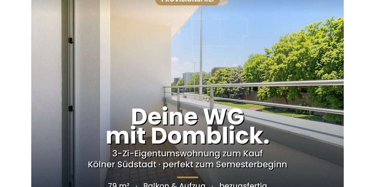 Etagenwohnung Köln Innenstadt - 3 Zimmer, 79 m&sup2;, 449.500&euro; | Angebot:27144097