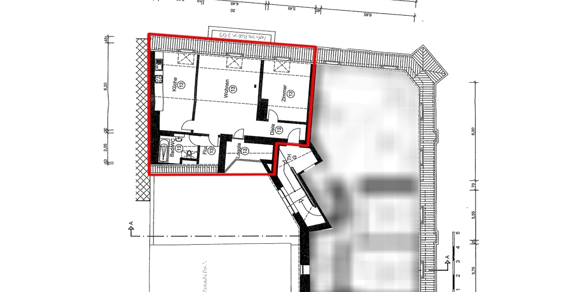 Sofort bezugsfreie Dachgeschoss-Wohnung in Denkmalschutz-Immobilie in Mülheim 2 zimmer
