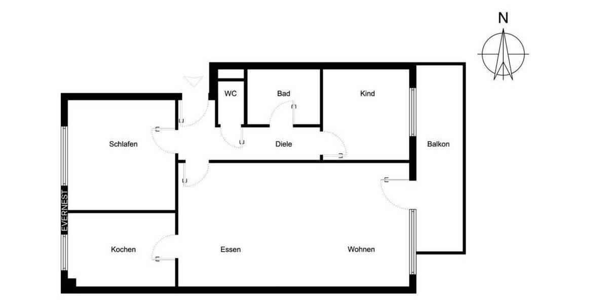 Etagenwohnung Köln Niehl - 3 Zimmer, 83 m&sup2;, 349.000&euro; | Angebot:24825568