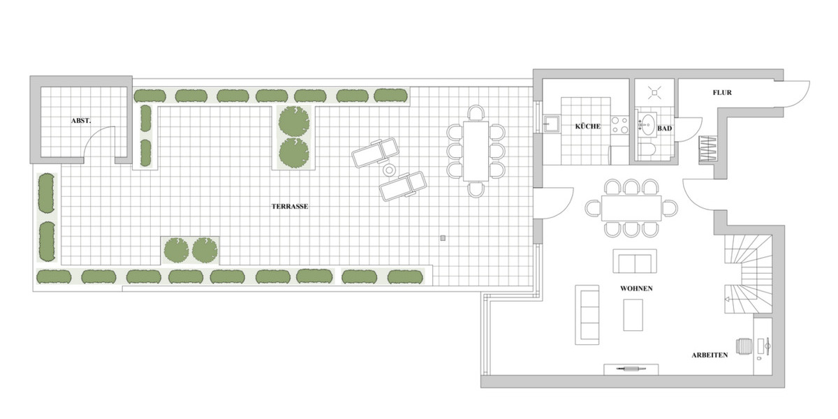 Etagenwohnung Düsseldorf Friedrichstadt - 3 Zimmer, 162 m&sup2;, 2.500&euro; | Angebot:25471854