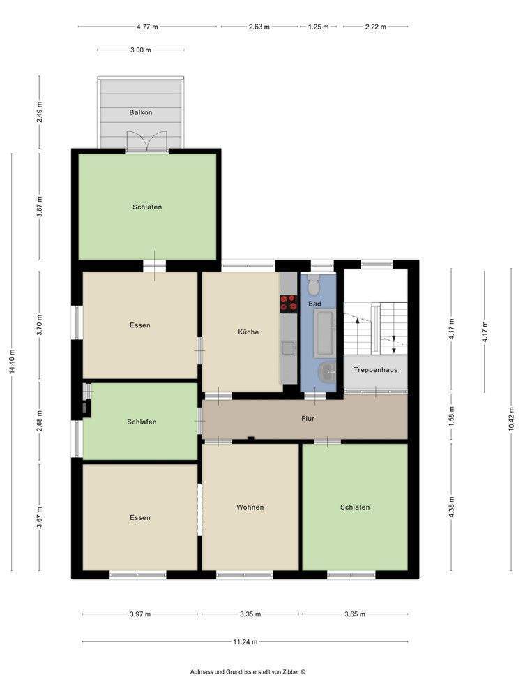 Großzügige Etagenwohnung im Südbezirk 4 zimmer