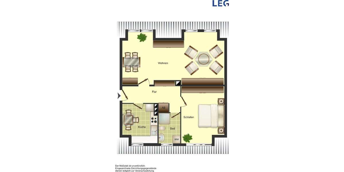 Etagenwohnung Düsseldorf Stadtbezirk 3 - 2 Zimmer, 44 m&sup2;, 619&euro; | Angebot:26890094