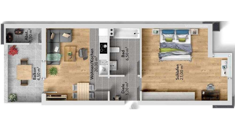 Wohnung zum Kaufen in Köln Urbach 229.000 € 59 m²