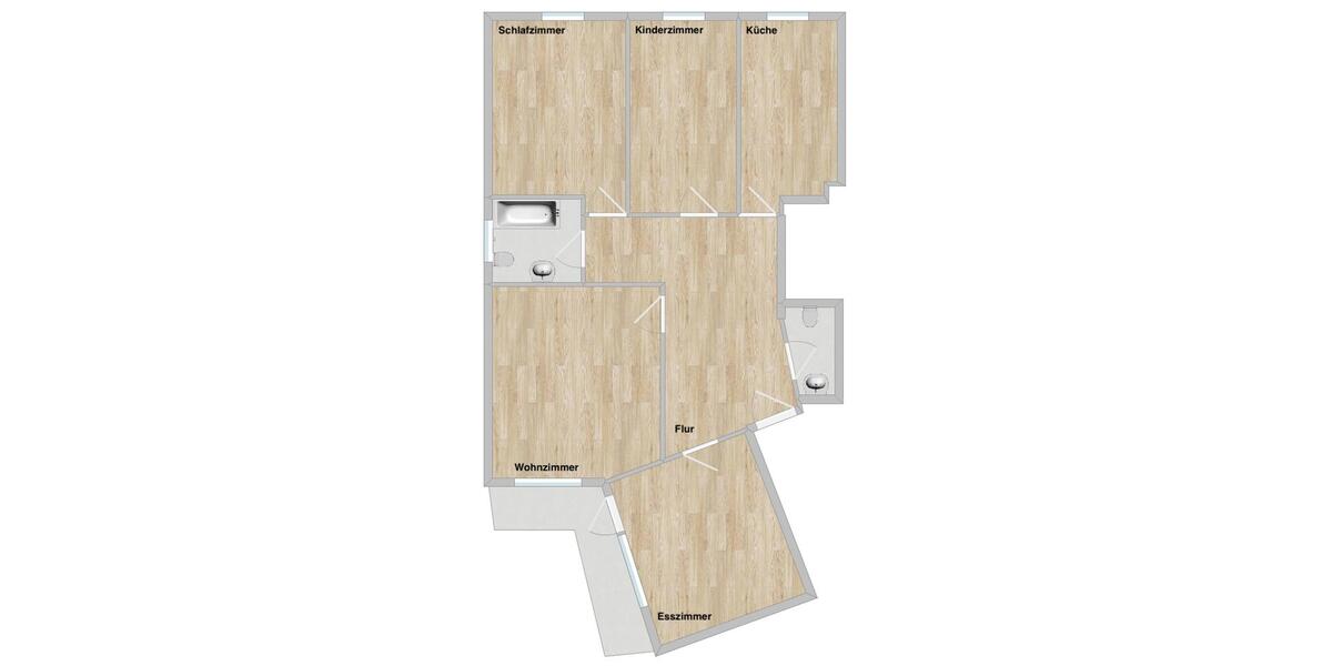 Etagenwohnung Leverkusen Opladen - 4 Zimmer, 99 m&sup2;, 1.055&euro; | Angebot:26382815