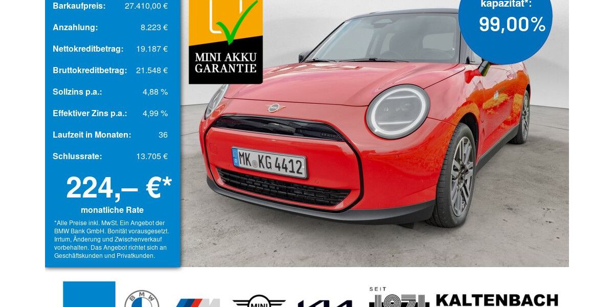 Mini Cooper E 13.900 km 26.810 &euro; Overath-Vilkerath 51491