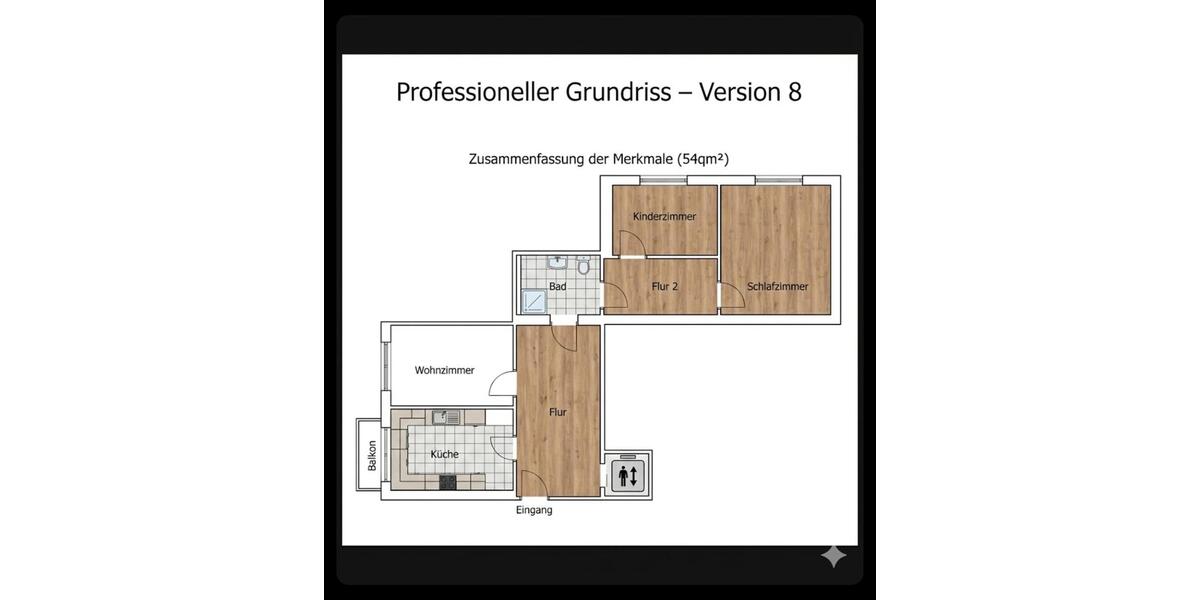 Etagenwohnung Düsseldorf Flingern Süd - 3 Zimmer, 54 m&sup2;, 250.000&euro; | Angebot:25102067