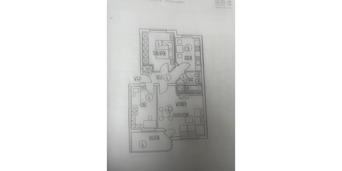 Etagenwohnung Bergheim Auenheim - 2.5 Zimmer, 73 m&sup2;, 315.000&euro; | Angebot:25945498