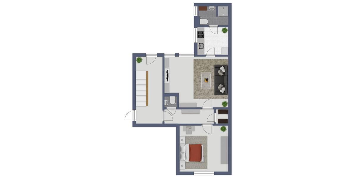 Erdgeschoßwohnung Leverkusen Alkenrath - 2 Zimmer, 53 m&sup2;, 477&euro; | Angebot:24378740