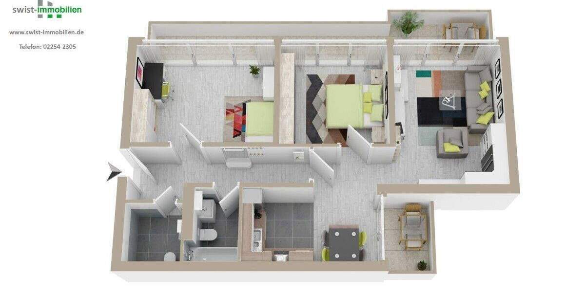 ... und vom Balkon die 