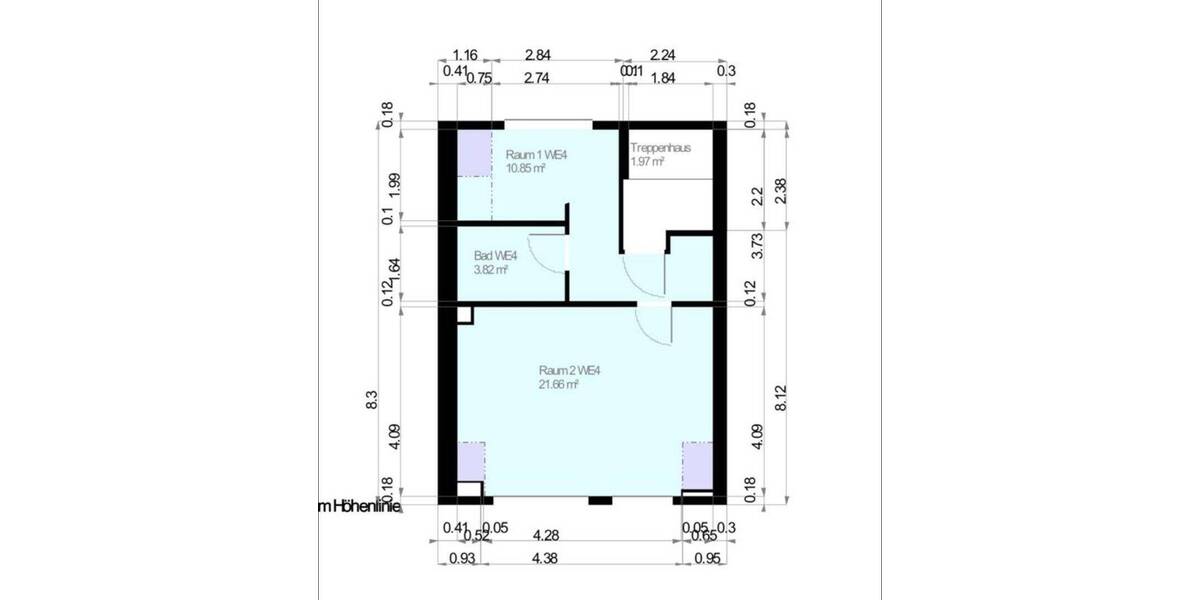 Etagenwohnung Köln Holweide - 2 Zimmer, 38 m&sup2;, 650&euro; | Angebot:26908855
