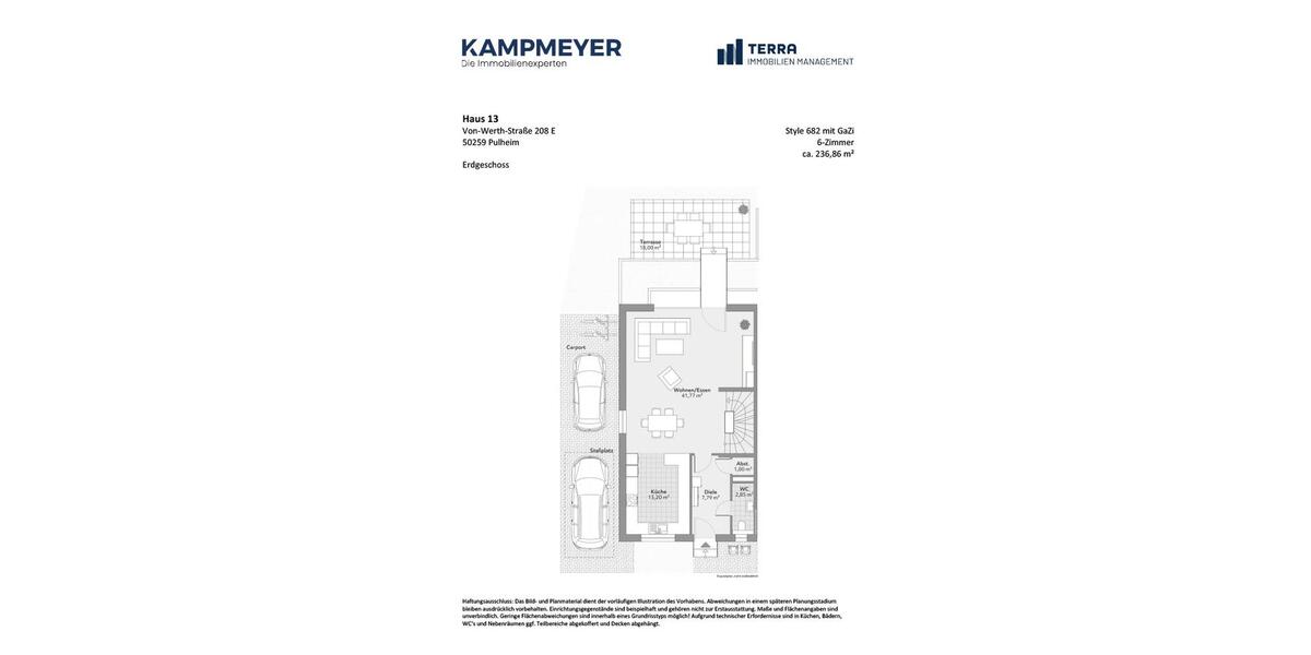 Doppelhaushälfte Pulheim - 6 Zimmer, 237 m&sup2;, 3.080&euro; | Angebot:26476058