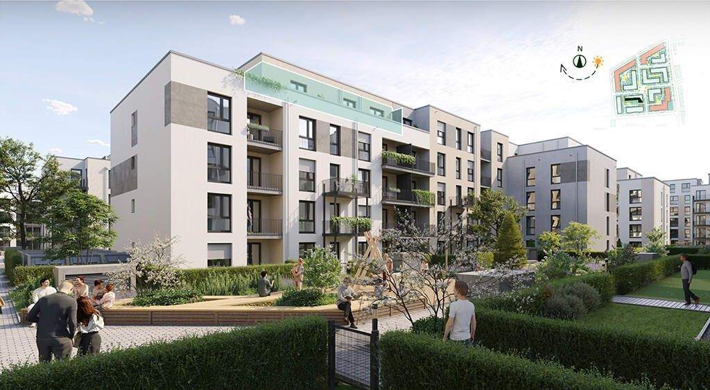 Barrierefrei wohnen mit 27 m² Dachterrasse, Badewanne und 4 Zimmern 4 zimmer