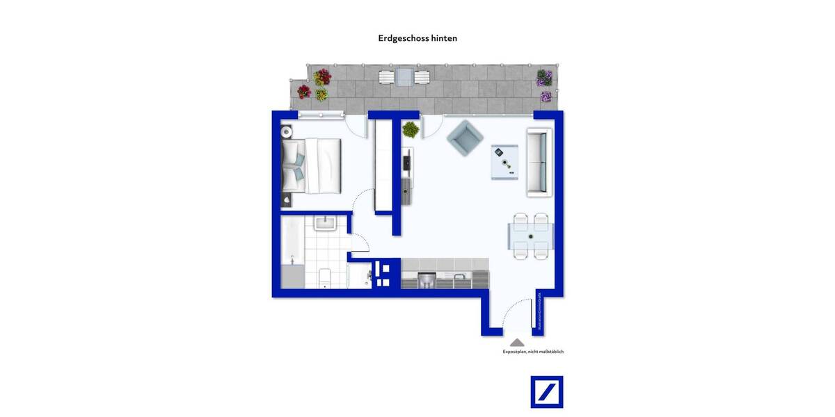 Etagenwohnung Düsseldorf Niederkassel - 2 Zimmer, 56 m&sup2;, 295.000&euro; | Angebot:26419736