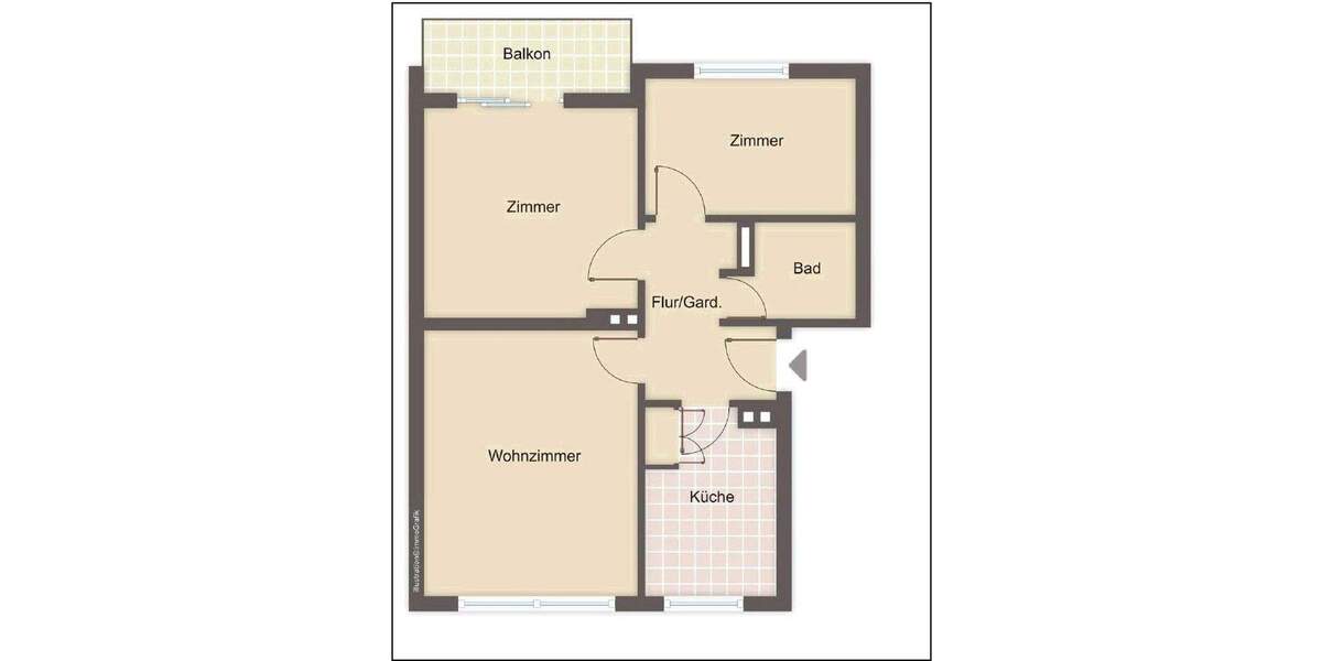Etagenwohnung Köln Bilderstöckchen - 3 Zimmer, 53 m&sup2;, 229.000&euro; | Angebot:25078334